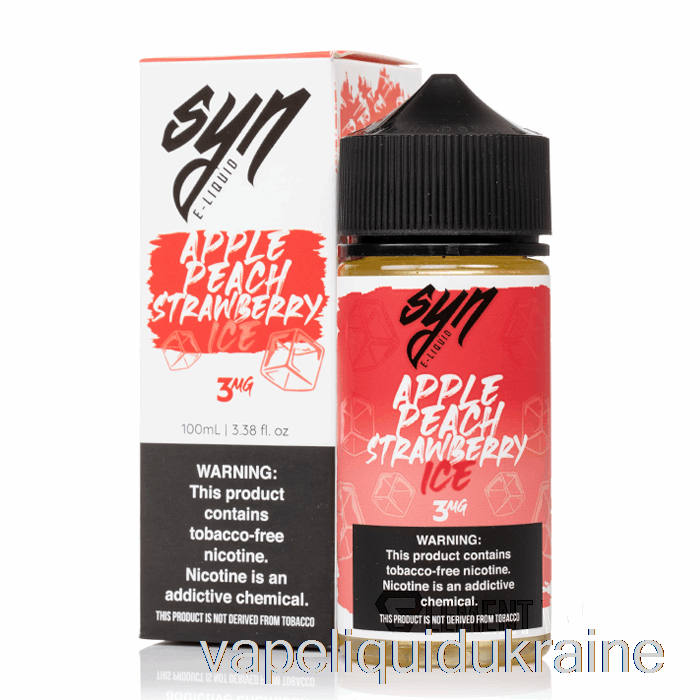 Vape Ukraine ICE Apple Peach Strawberry - Syn Liquids - 100mL 3mg